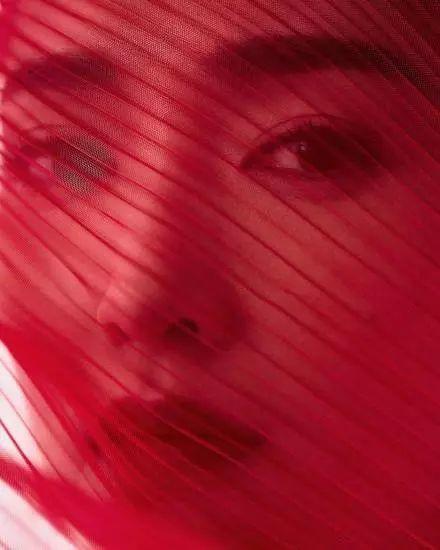 江疏影红色背景